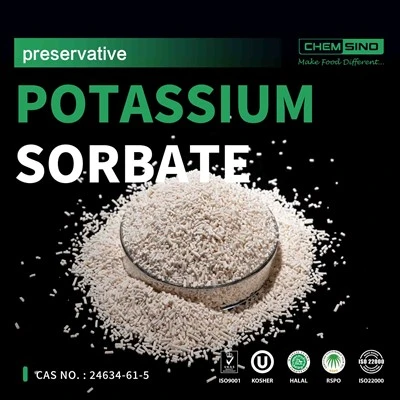 پوٹاشیم سوربیٹ دانے دار E202 پرزرویٹیو حلال CAS 24634-61-5