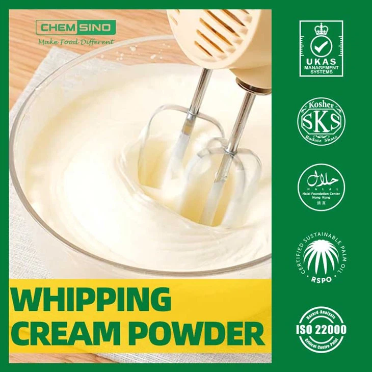 کافی اور کیک کے لئے غیر ڈیری کوڑے مارنے والی کریم پاؤڈر